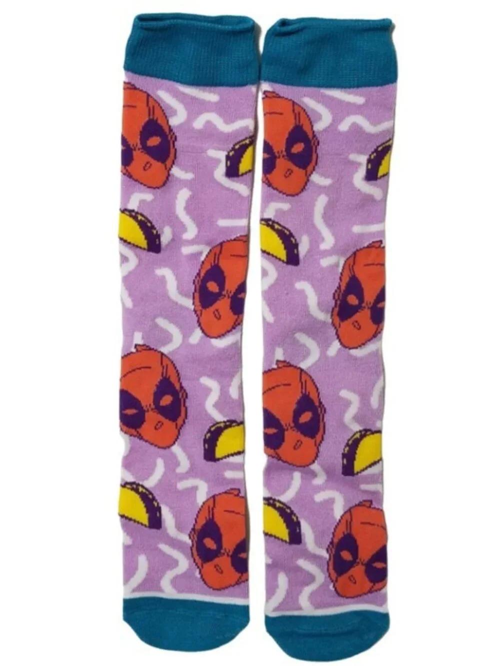 Marvel Deadpool Men's Crew Socks 3 Pair Pack Novelty Graphic Shoe Size 8-12 NIB
